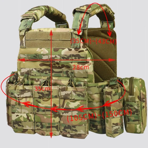 1000D outdoor vest 6094 Tactical Vest With Triple Magazine Pouch Hunting vest - Image 6