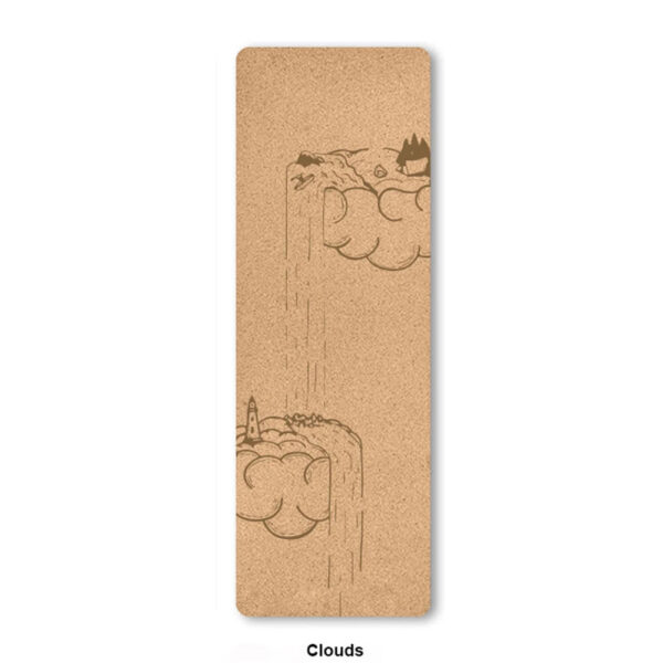 183cm TPE Natural Cork Anti-Skid Yoga Mat with Position Line - Sweatproof, Tear-Resistant, Perfect for Sports, Fitness, Pilates - Image 2