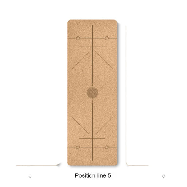 183cm TPE Natural Cork Anti-Skid Yoga Mat with Position Line - Sweatproof, Tear-Resistant, Perfect for Sports, Fitness, Pilates - Image 12