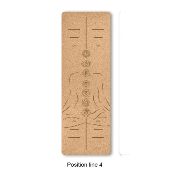 183cm TPE Natural Cork Anti-Skid Yoga Mat with Position Line - Sweatproof, Tear-Resistant, Perfect for Sports, Fitness, Pilates - Image 15