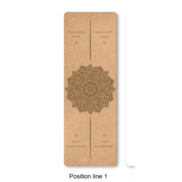 183cm TPE Natural Cork Anti-Skid Yoga Mat with Position Line - Sweatproof, Tear-Resistant, Perfect for Sports, Fitness, Pilates - Image 18