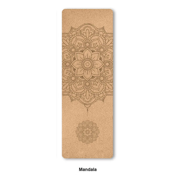 183cm TPE Natural Cork Anti-Skid Yoga Mat with Position Line - Sweatproof, Tear-Resistant, Perfect for Sports, Fitness, Pilates - Image 3