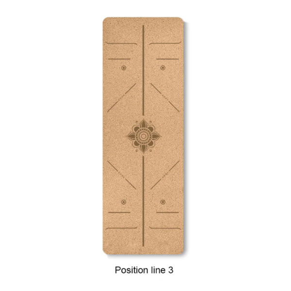 183cm TPE Natural Cork Anti-Skid Yoga Mat with Position Line - Sweatproof, Tear-Resistant, Perfect for Sports, Fitness, Pilates - Image 5