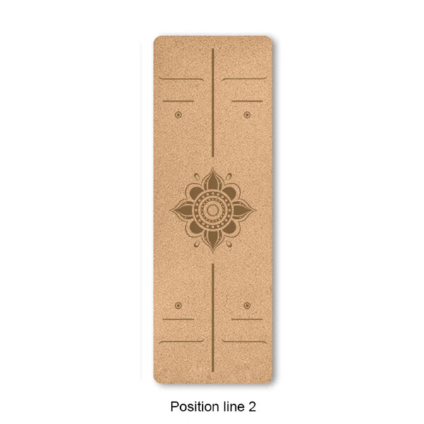 183cm TPE Natural Cork Anti-Skid Yoga Mat with Position Line - Sweatproof, Tear-Resistant, Perfect for Sports, Fitness, Pilates - Image 7