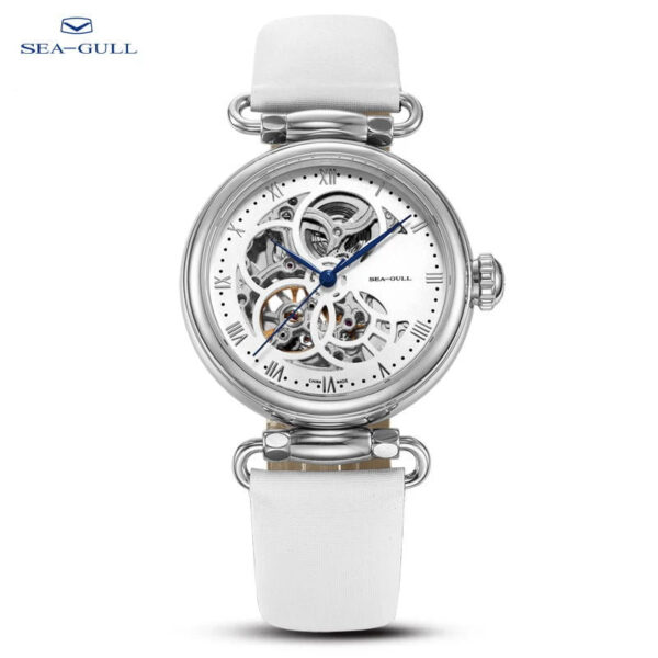 2022 Seagull Fashion Women's Watch Leather Strap Waterproof Automatic Full Hollow Mechanical For Women Watch 811.11.6002 - Image 2