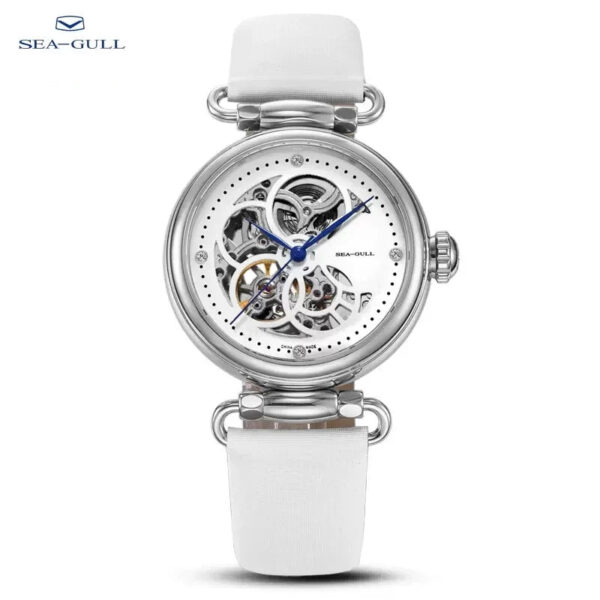 2022 Seagull Fashion Women's Watch Leather Strap Waterproof Automatic Full Hollow Mechanical For Women Watch 811.11.6002 - Image 10