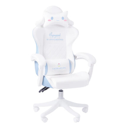 2024 Pink & White Letter Computer Chair Girls living room Study Chair Liftable Rotating Gaming Chair Promotion silla gamer