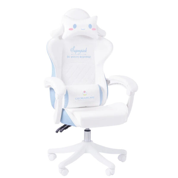 2024 Pink & White Letter Computer Chair Girls living room Study Chair Liftable Rotating Gaming Chair Promotion silla gamer