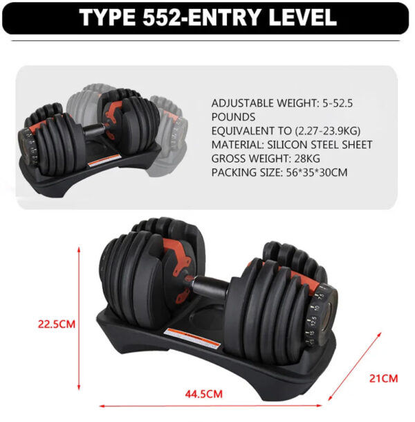 24KG Adjustable Rubber Iron Dumbbell - Multiple Weight Options, Affordable Home Fitness Equipment - Image 7