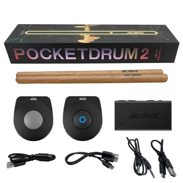 AeroBand PocketDrum 2 PLUS  Somatosensory Digital Electronic Air Drum Stick Set Drumsticks & Foot Pedals & Bluetooth Adapter - Image 4