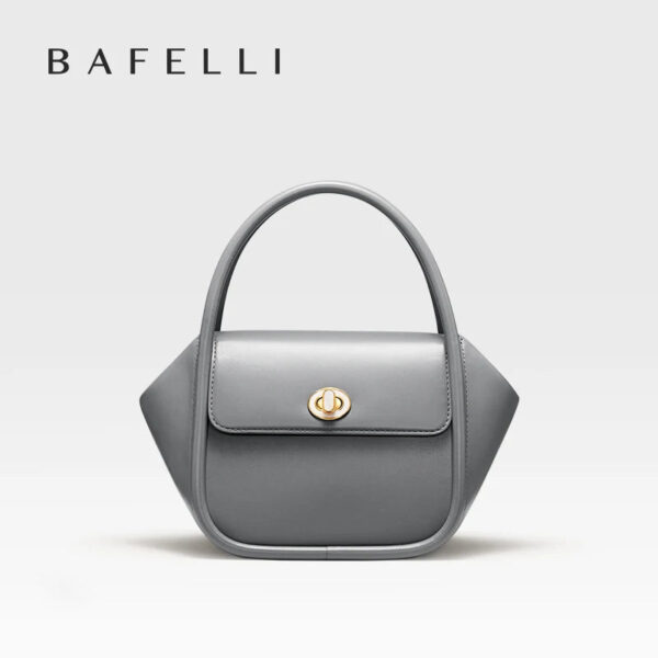 BAFELLI NEW 2023 WOMEN'S HANDBAG WINTER WOOL FASHION BENTO EVENING LEATHER ORIGINAL STYLE LUXURY BRAND PURSE SHOULDER CASUAL - Image 2