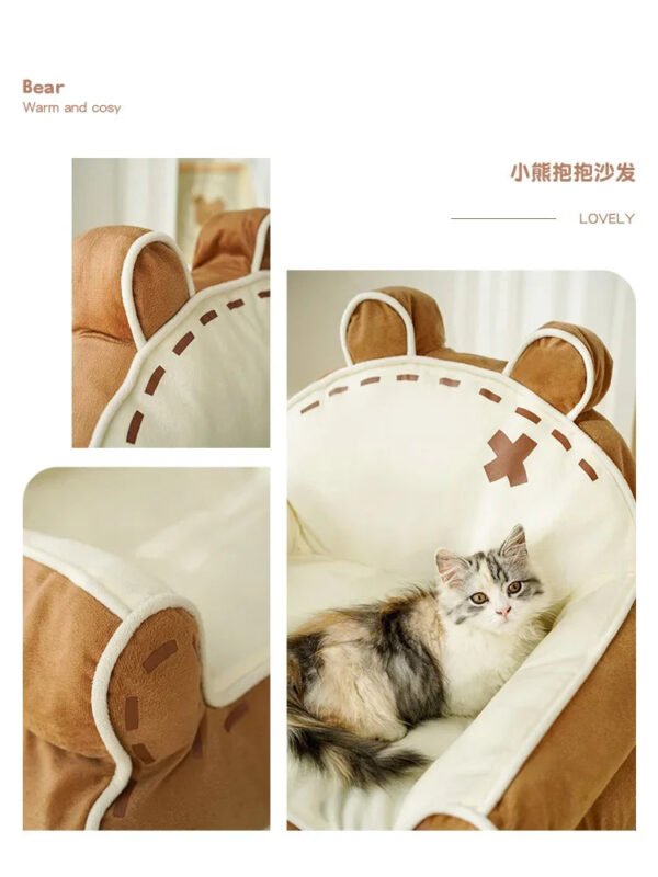 Cat's Nest Cat Sofa Queen with Ice Cushion Pet Mattress Washable Semi-enclosed kennel available all the year round. - Image 7