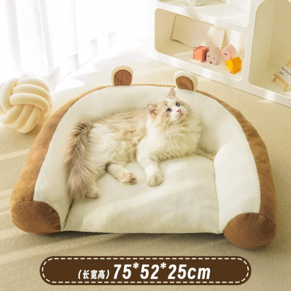 Cat's Nest Cat Sofa Queen with Ice Cushion Pet Mattress Washable Semi-enclosed kennel available all the year round. - Image 9