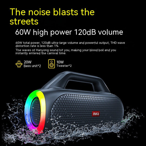 Colorful Bluetooth Speaker High Power Extra Bass Portable Portable Outdoor Sound Box - Image 13