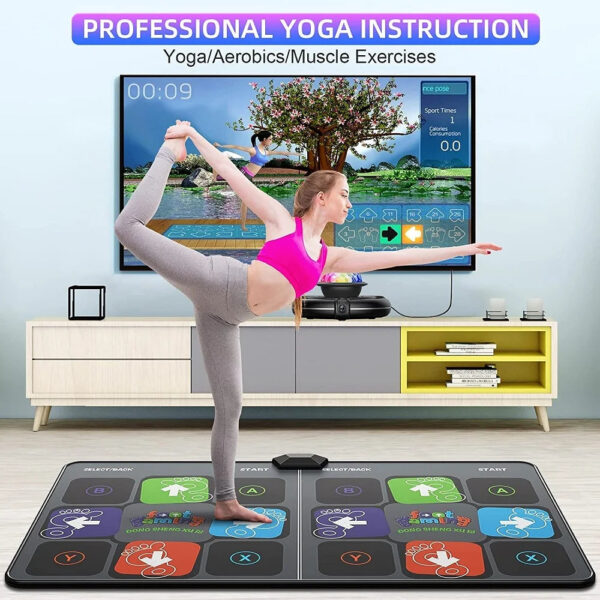 Dance Mat Game for TV/PC - Family Sports Video Game, Anti-Slip Music Fitness Carpet, Wireless Double Controller, Folding Dancing Pad - Image 6