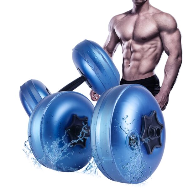 Deiris Adjustable Water-Filled Travel Dumbbell Set (1-35 KG) - Portable Fitness Weights for Home Gym Training - Image 3