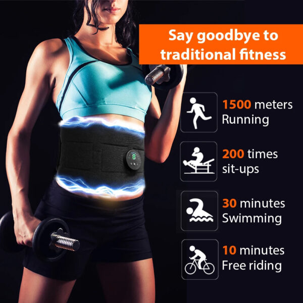 EMS Electric Abdominal Body Slimming Belt - Unisex Muscle Stimulator Massager for Fitness and Weight Loss - Image 6