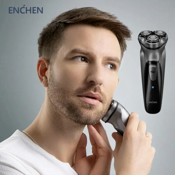 ENCHEN Blackstone Electrical Rotary Shaver for Men 3D Floating Blade Washable Type-C USB Rechargeable Shaving Beard Machine - Image 4