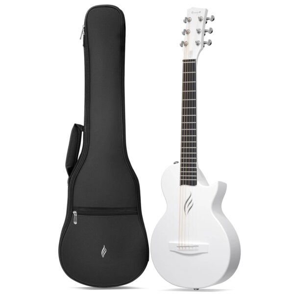 Enya Nova Go Mini Carbon Fiber Acoustic Guitar 1/4 Size Travel Acustica Guitarra w/Beginner Kids Starter Bundle Kit of Thickened - Image 3