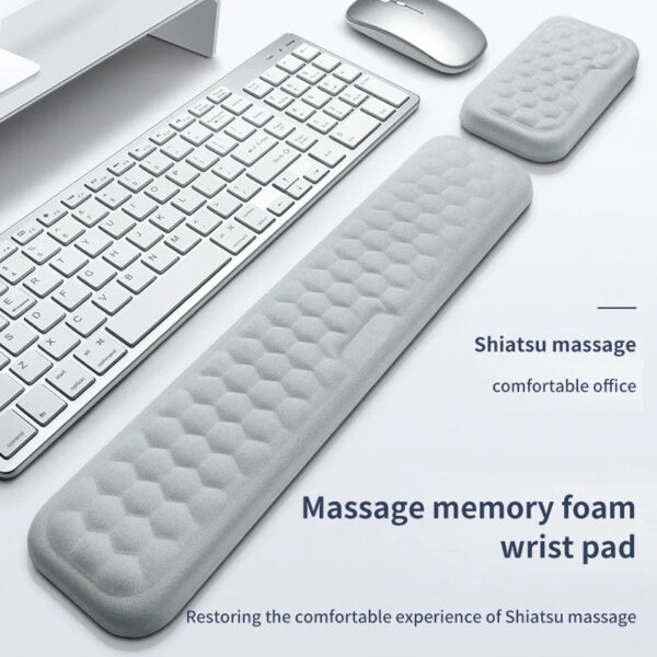 Ergonomic Keyboard Mouse Wrist Rest Office Typing Protection Relax Wrist Memory Foam Mouse Pad Computer Laptop Desk Mat - Image 7