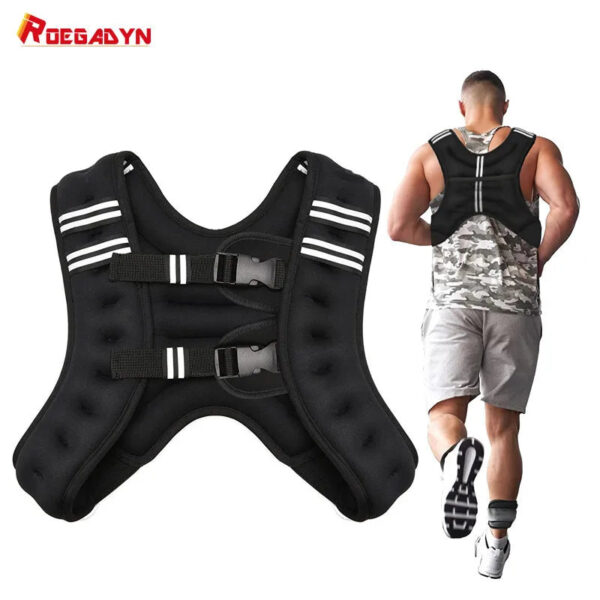 Adjustable Fitness Weight Vest for Men and Women with Reflective Stripe, 3kg & 5kg - Ideal for Running, Strength Training, and Sport