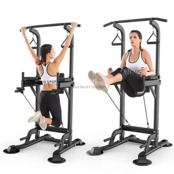 Multifunction Gym Fitness Pull-Up Rack & Horizontal Bar Set for Muscle Training with Drawstring Handle - Image 5