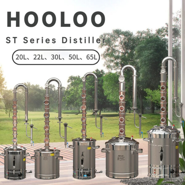 HOOLOO ST Series Copper Column Still 20L/22L/30L/50L/65L Distiller Whiskey Brandy Rum Gin Vodka Moonshine Apparatus - Image 3