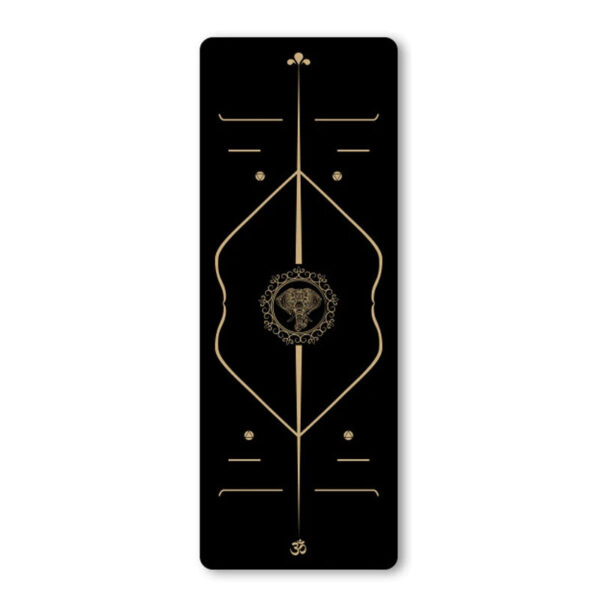 Luxury Black Gold 6mm TPE Non-Slip Yoga Mat for Fitness and Exercise - Image 2