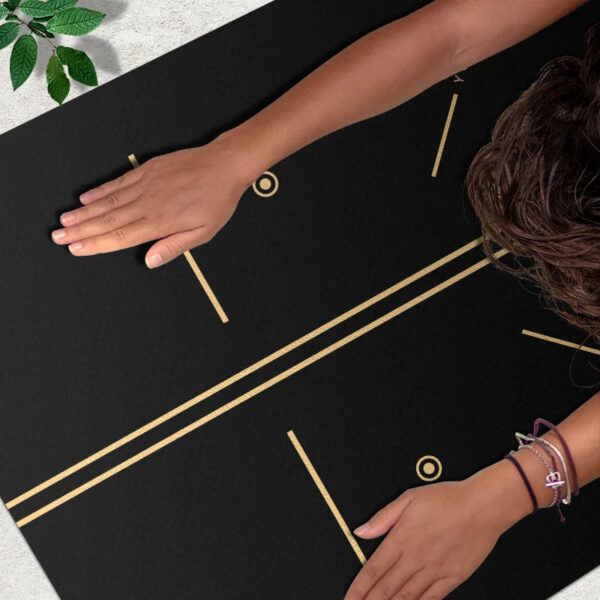 Luxury Black Gold 6mm TPE Non-Slip Yoga Mat for Fitness and Exercise - Image 7