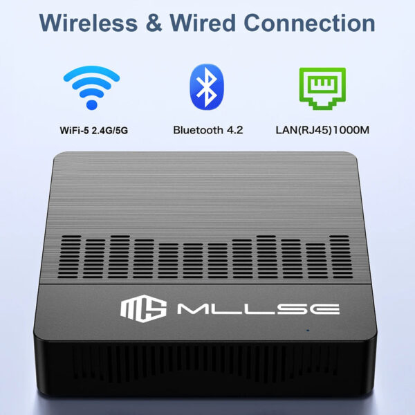 MLLSE Mini PC M2 Air Intel Gemini Lake N4000 Windows 11 6GB RAM 128GB ROM Dual-Band WiFi Bluetooth USB Mini Computer - Image 6