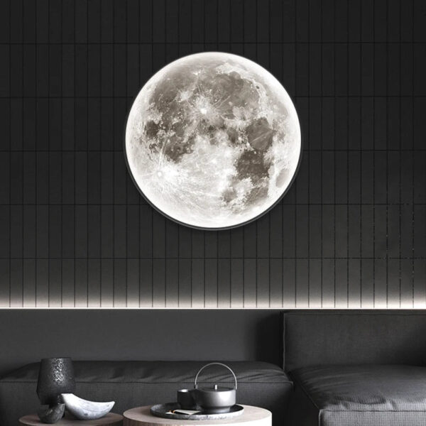 Moon wall lamp modern led lights wall decor mural lighting decoration salon background wall light luxury bedroom lamps For home - Image 6