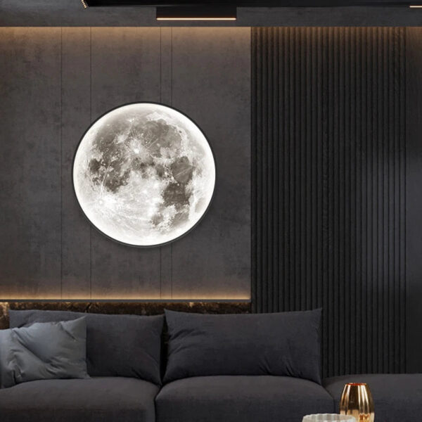 Moon wall lamp modern led lights wall decor mural lighting decoration salon background wall light luxury bedroom lamps For home - Image 7