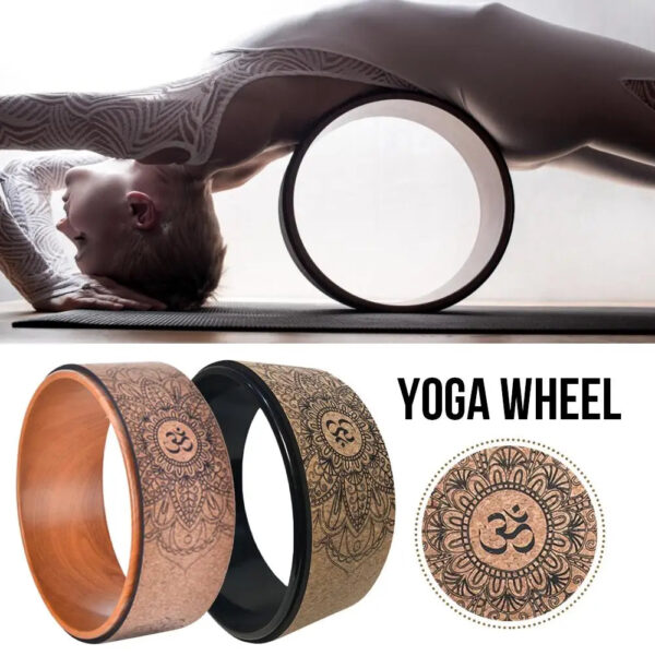 Natural Cork Yoga Wheel - Fitness & Pilates Circle for Improved Back Bends & Stretching - Image 7