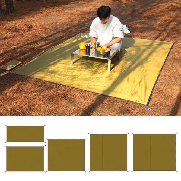 Waterproof Camping Mat & Tarp - Thick, Foldable Picnic Mat, Beach Pad, Tent Sunshade Canopy Ground Sheet