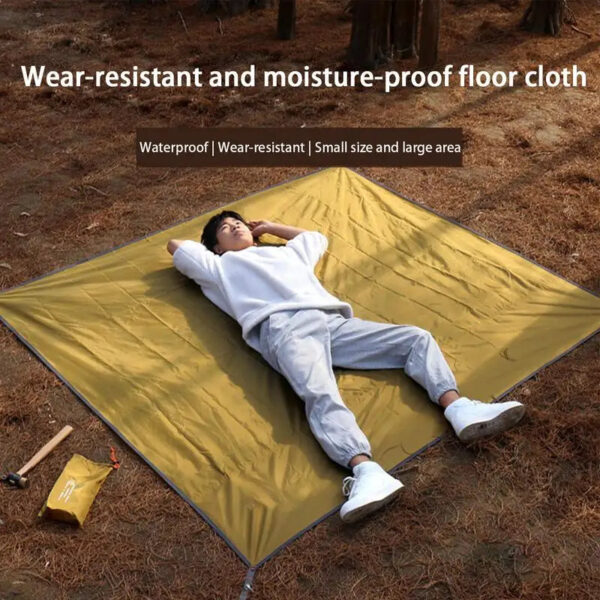 Waterproof Camping Mat & Tarp - Thick, Foldable Picnic Mat, Beach Pad, Tent Sunshade Canopy Ground Sheet - Image 8