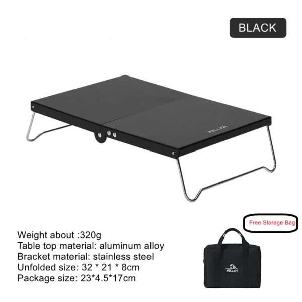 Portable Folding Outdoor Camping Table - Steel Plate, Ideal for Picnics, Barbecues, Climbing, and Fishing - Image 3