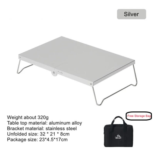 Portable Folding Outdoor Camping Table - Steel Plate, Ideal for Picnics, Barbecues, Climbing, and Fishing - Image 4