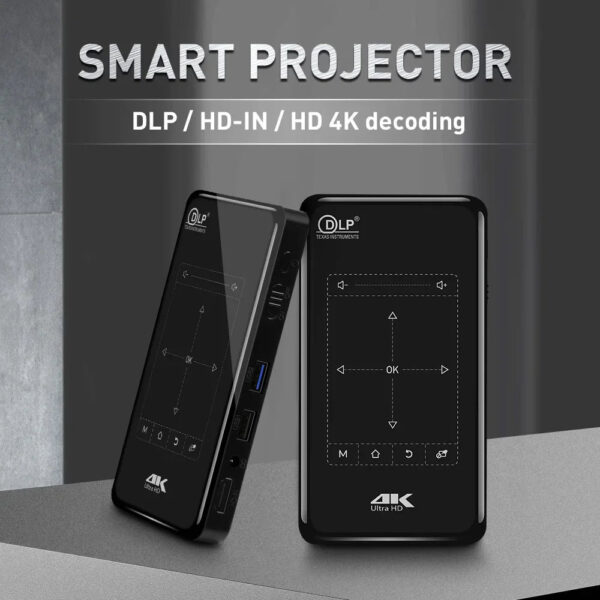 P09-II Portable DLP Mini Pocket Projector Android 9.0 2GB RAM 32GB WIFI5 BT4.2 4K HD Beamer Home Cinema LED Video Proyector - Image 6