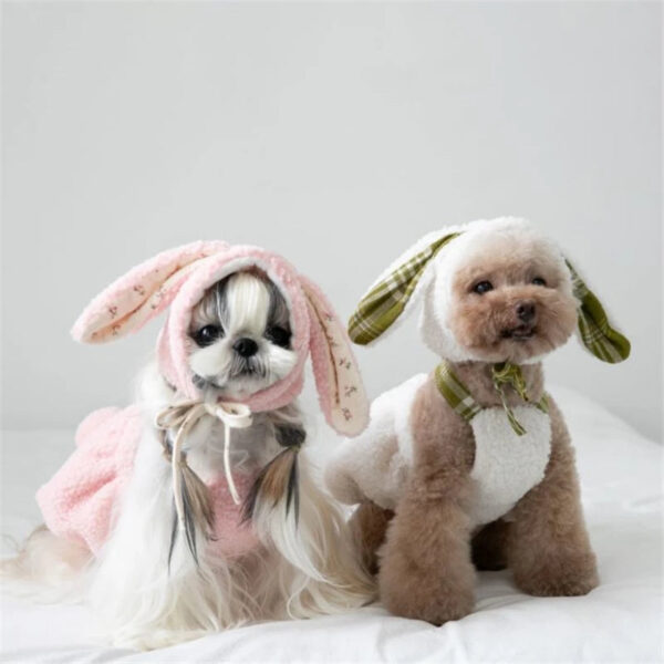 Cute Rabbit Style Winter Apparel for Dogs - Puppy Clothes