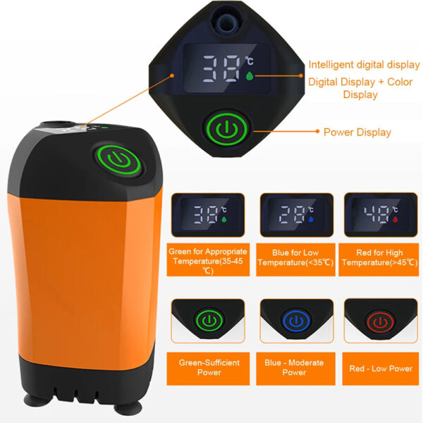 Rechargeable Portable Camping Shower with Digital Display for Outdoor Hiking and Traveling - Image 13