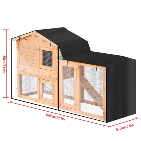 Triangle Rabbit Hutch Cover - Dust & Moisture Resistant Pet House Accessory - Image 7