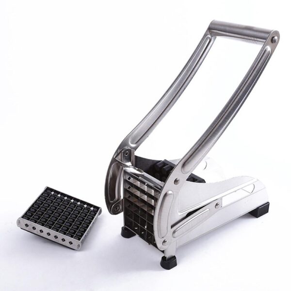 Stainless Steel French Fry and Potato Cutter with 2 Blades - Image 6