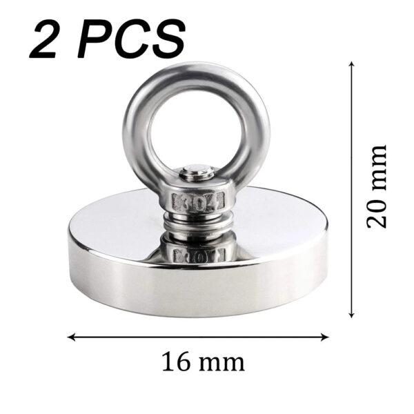 Super Strong Neodymium Fishing Magnet Hook N52 Heavy Duty Rare Earth Magnet with Countersunk Hole Eyebolt 16-90mm Salvage Magnet - Image 19