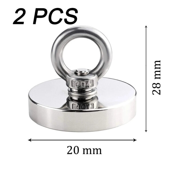 Super Strong Neodymium Fishing Magnet Hook N52 Heavy Duty Rare Earth Magnet with Countersunk Hole Eyebolt 16-90mm Salvage Magnet - Image 20