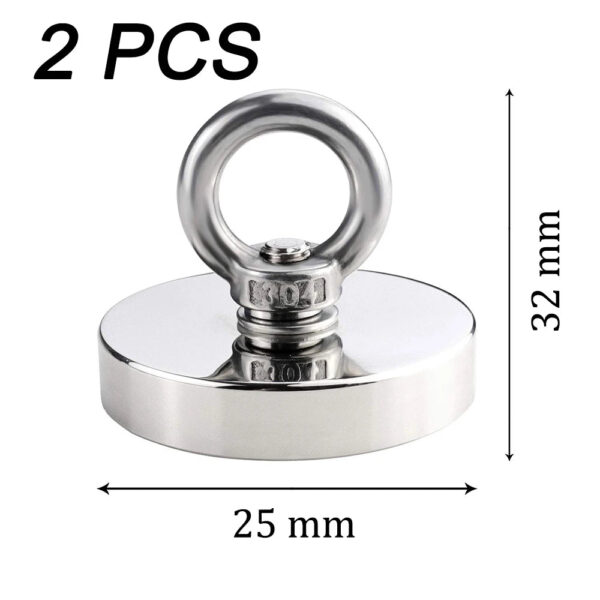 Super Strong Neodymium Fishing Magnet Hook N52 Heavy Duty Rare Earth Magnet with Countersunk Hole Eyebolt 16-90mm Salvage Magnet - Image 10